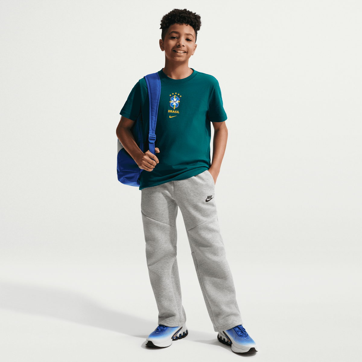 Nike Brazil Big Kids' Nike Soccer T-Shirt product image 3, provided for visual reference and product detail review