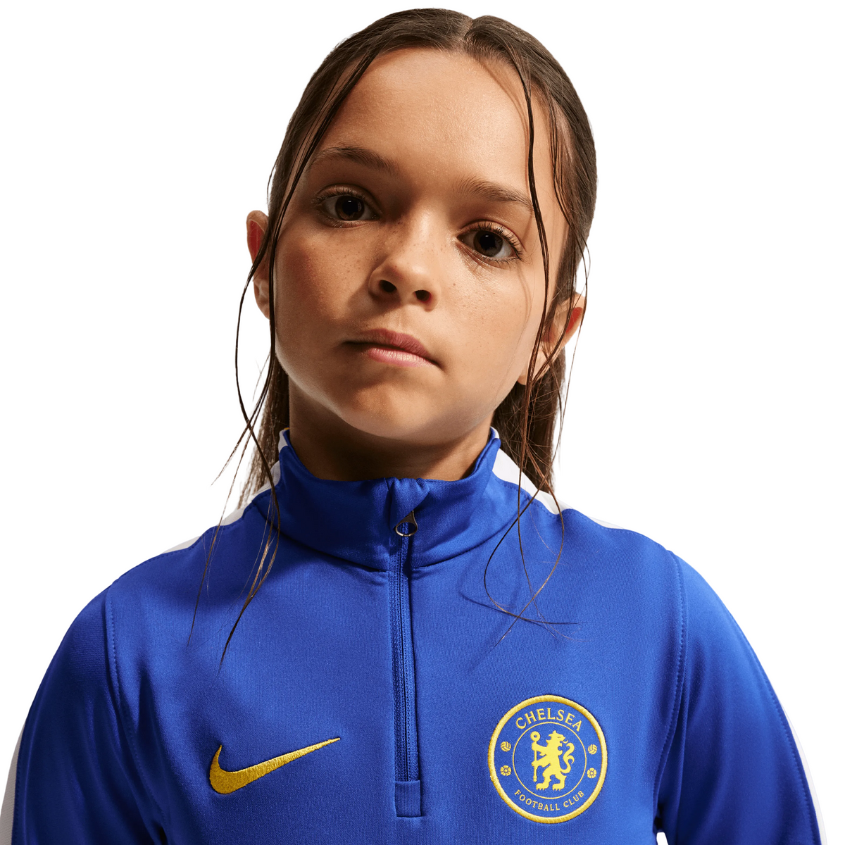 Nike Youth Chelsea Strike Big Kids' Dri-FIT Soccer Knit Drill Top product image 1, provided for visual reference and product