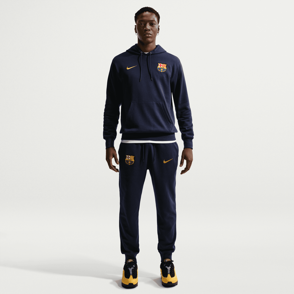 Nike FC Barcelona Club Pullover Hoodie -Navy product image 2, provided for visual reference and product detail review