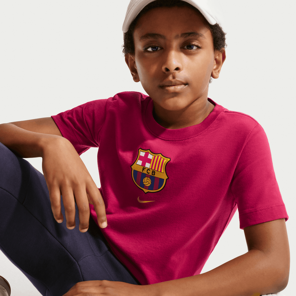Nike FC Barcelona Big Kids' Soccer T-Shirt product image 5, provided for visual reference and product detail review