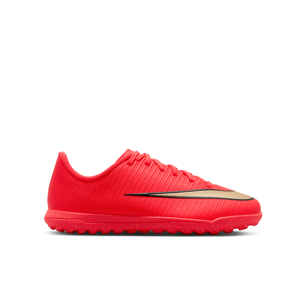 Nike Jr. Mercurial Vapor 17 Club Big Kids' Turf Low-Top Soccer Shoes- BRIGHT CRIMSON/BLUR product image 1, provided for