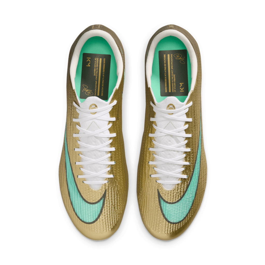 Nike Mercurial Superfly Youth 11 Elite "Kylian Mbappé"/ Metallic Gold/Green Glow product image 11, provided for visual