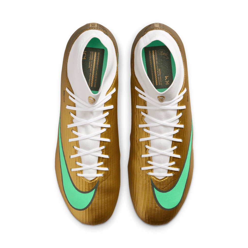 Nike Youth Mercurial Superfly 11 Academy "Kylian Mbappé" FG/MG-METALLIC GOLD/GREEN GLOW product image 6, provided for visual
