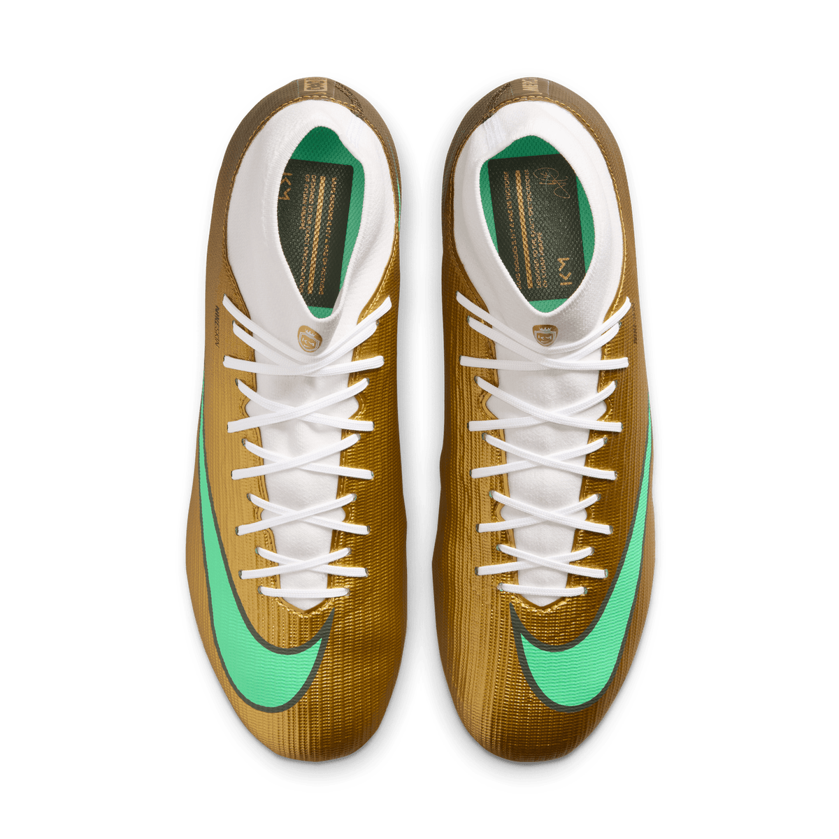 Nike Youth Mercurial Superfly 11 Academy "Kylian Mbappé" FG/MG-METALLIC GOLD/GREEN GLOW product image 6, provided for visual