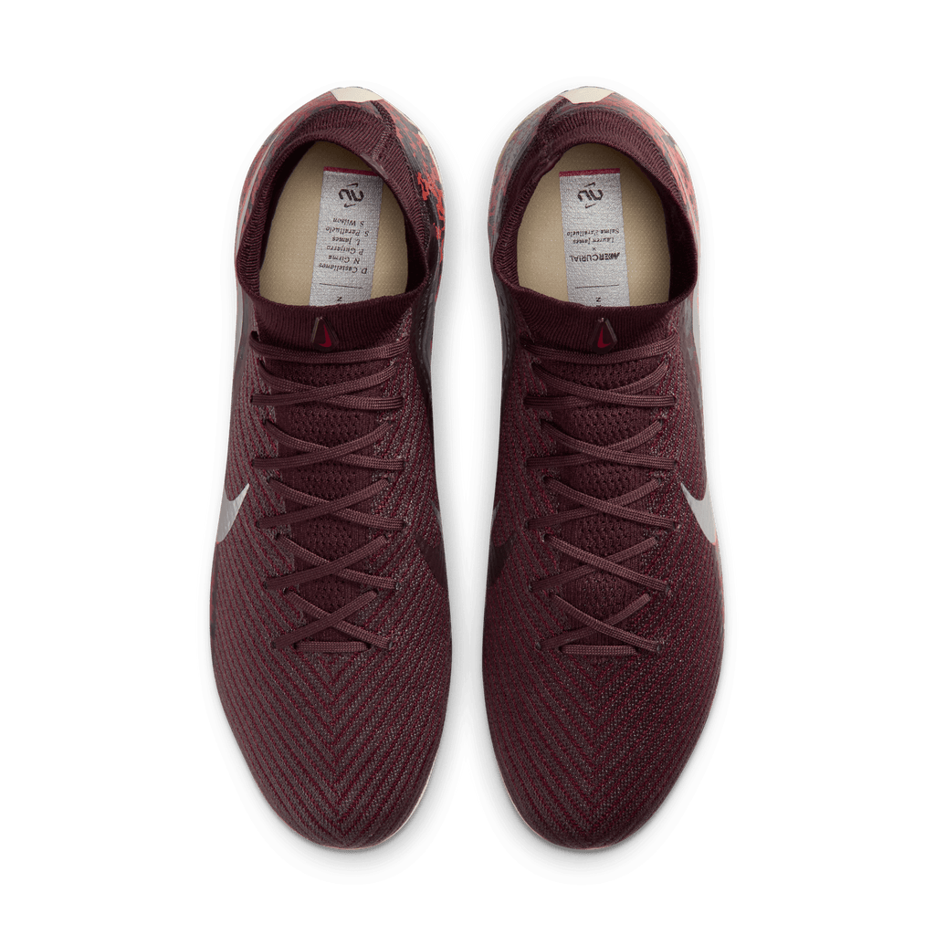 Nike Youth United Superfly 10 Elite FG-Burgundy Crush/metallic Silver product image 7, provided for visual reference and
