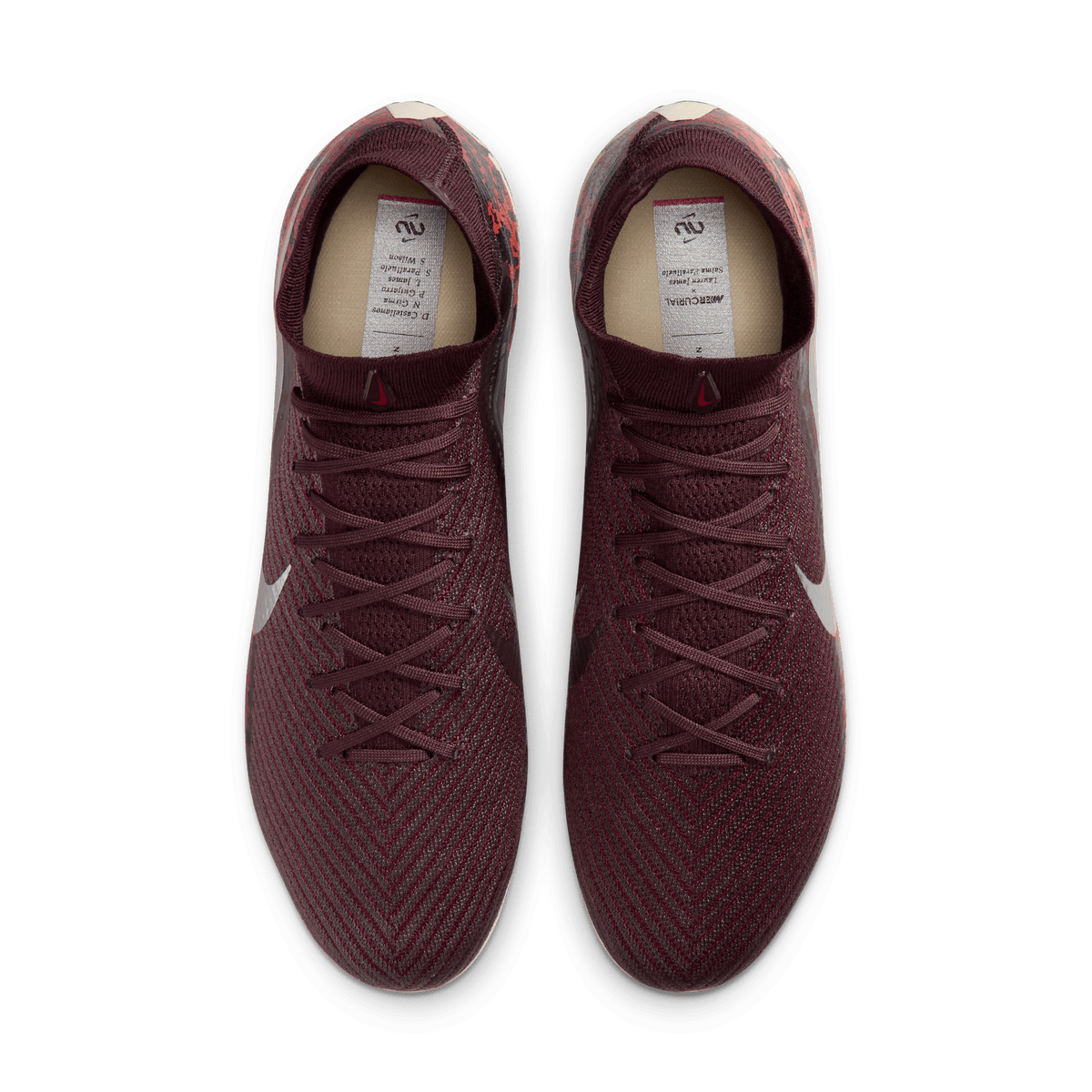 Nike Youth United Superfly 10 Elite FG-Burgundy Crush/metallic Silver product image 7, provided for visual reference and
