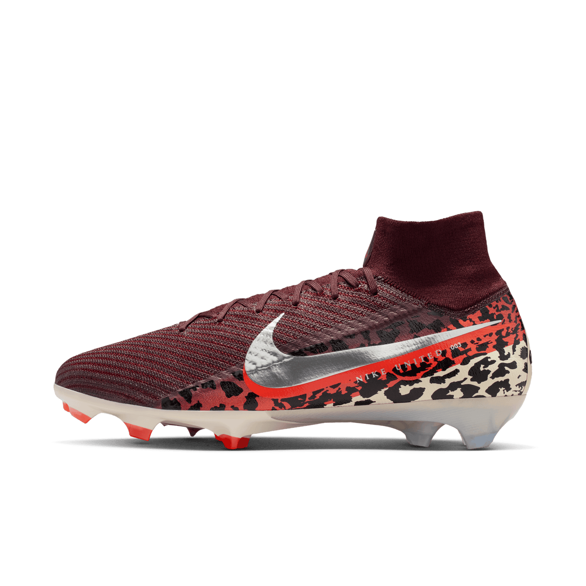 Nike Youth United Superfly 10 Elite FG-Burgundy Crush/metallic Silver product image 2, provided for visual reference and