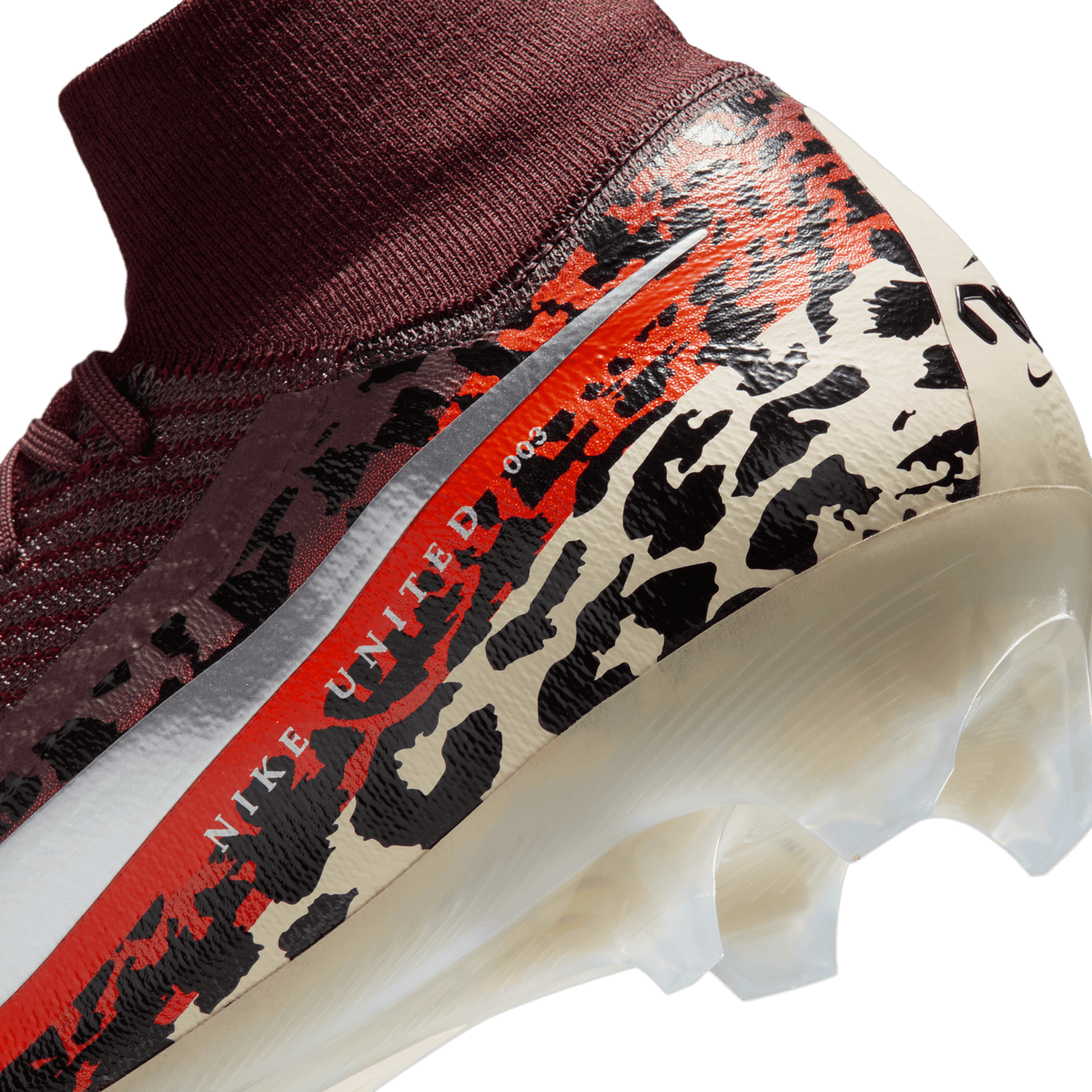 Nike Youth United Superfly 10 Elite FG-Burgundy Crush/metallic Silver product image 6, provided for visual reference and