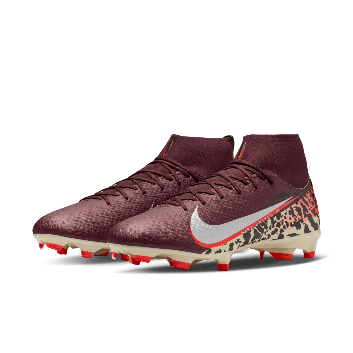 Nike Youth United Mercurial Superfly 10 Academy-Burgundy /Red/Metallic Silver product image 3, provided for visual reference