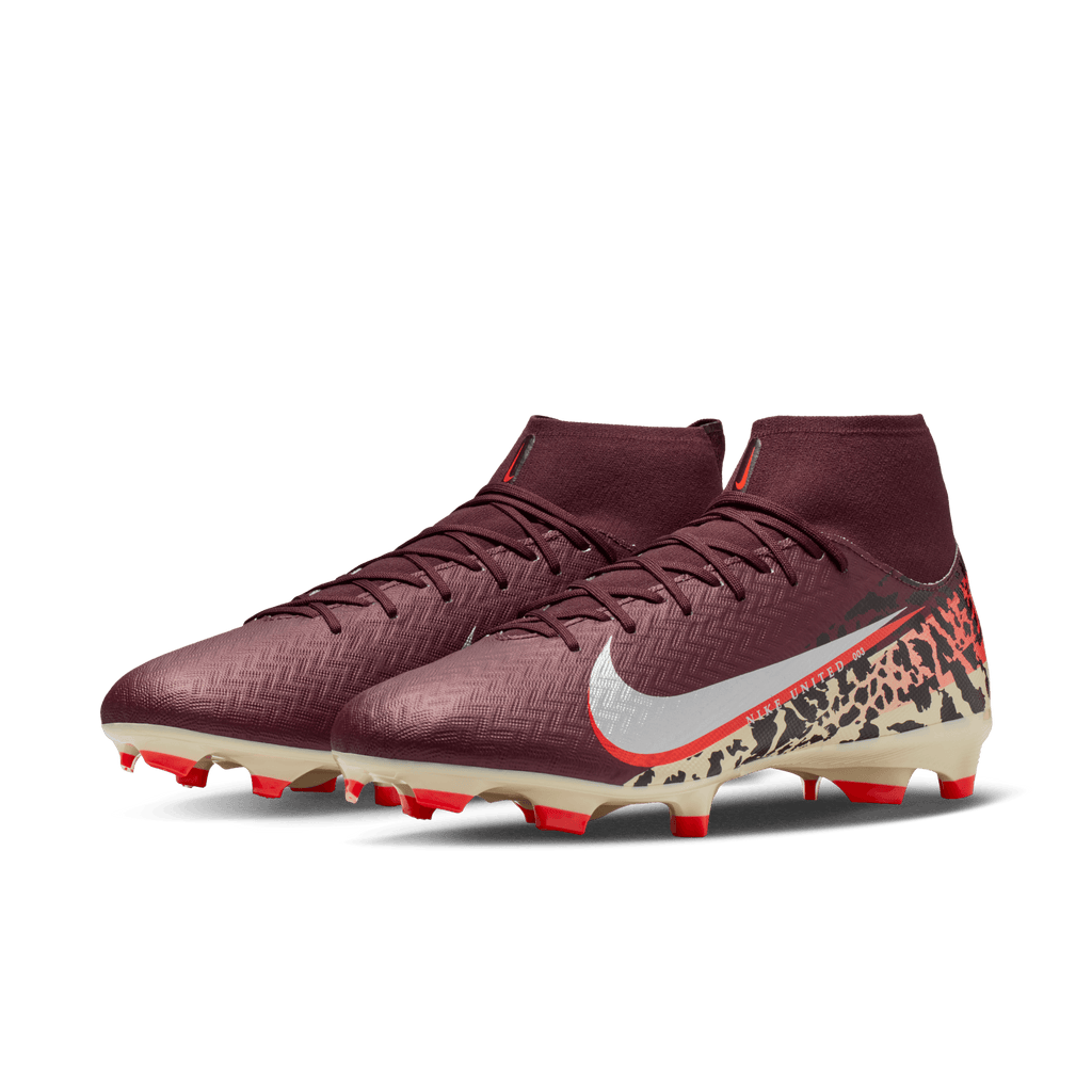 Nike United Mercurial Superfly 10 Academy-Burgundy /Red/Metallic Silver product image 3, provided for visual reference and