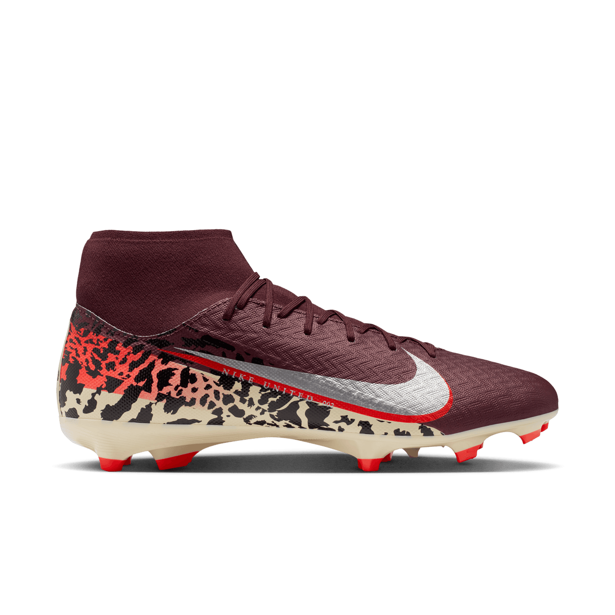 Nike Youth United Mercurial Superfly 10 Academy-Burgundy /Red/Metallic Silver product image 1, provided for visual reference