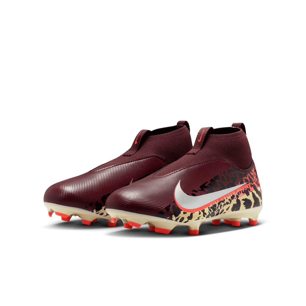 Nike United Jr. Mercurial Superfly 10 Academy-Burgundy /Red/Metallic Silver product image 3, provided for visual reference