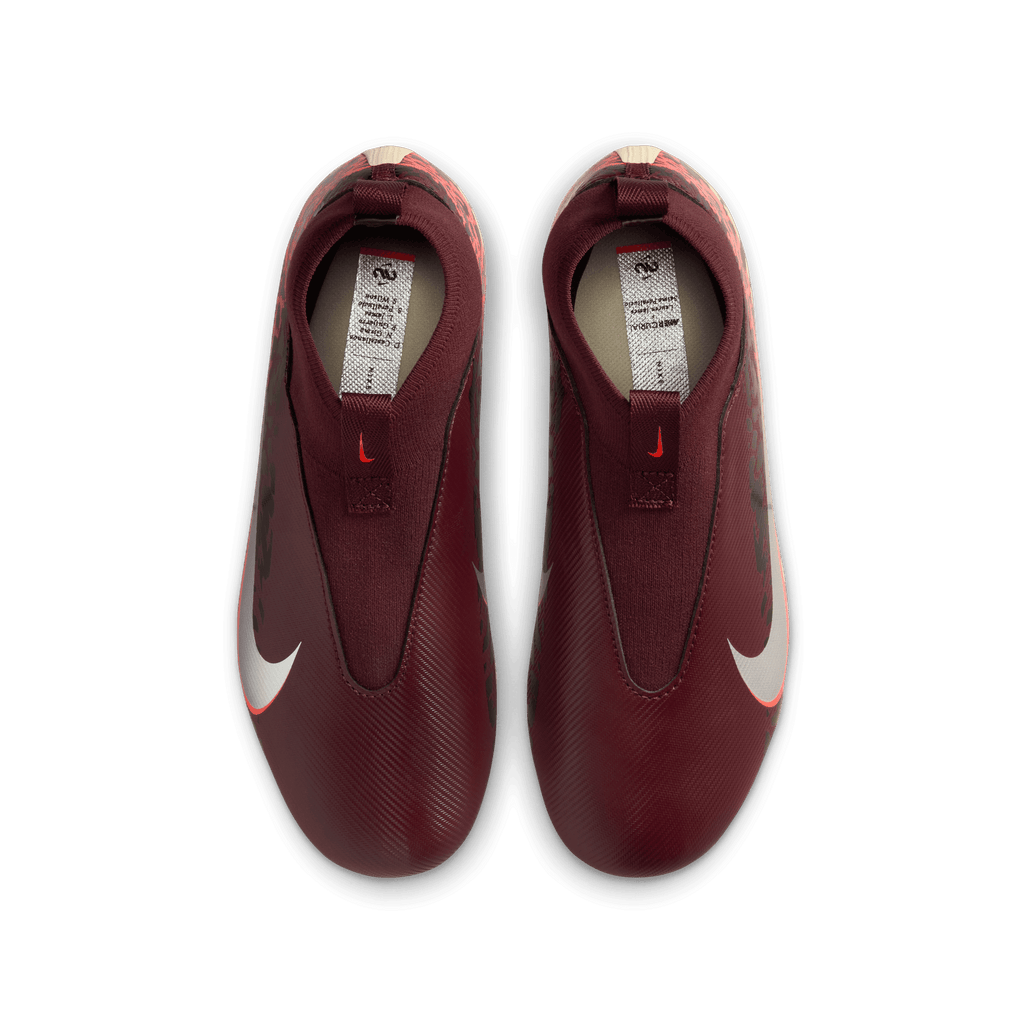 Nike United Jr. Mercurial Superfly 10 Academy-Burgundy /Red/Metallic Silver product image 5, provided for visual reference