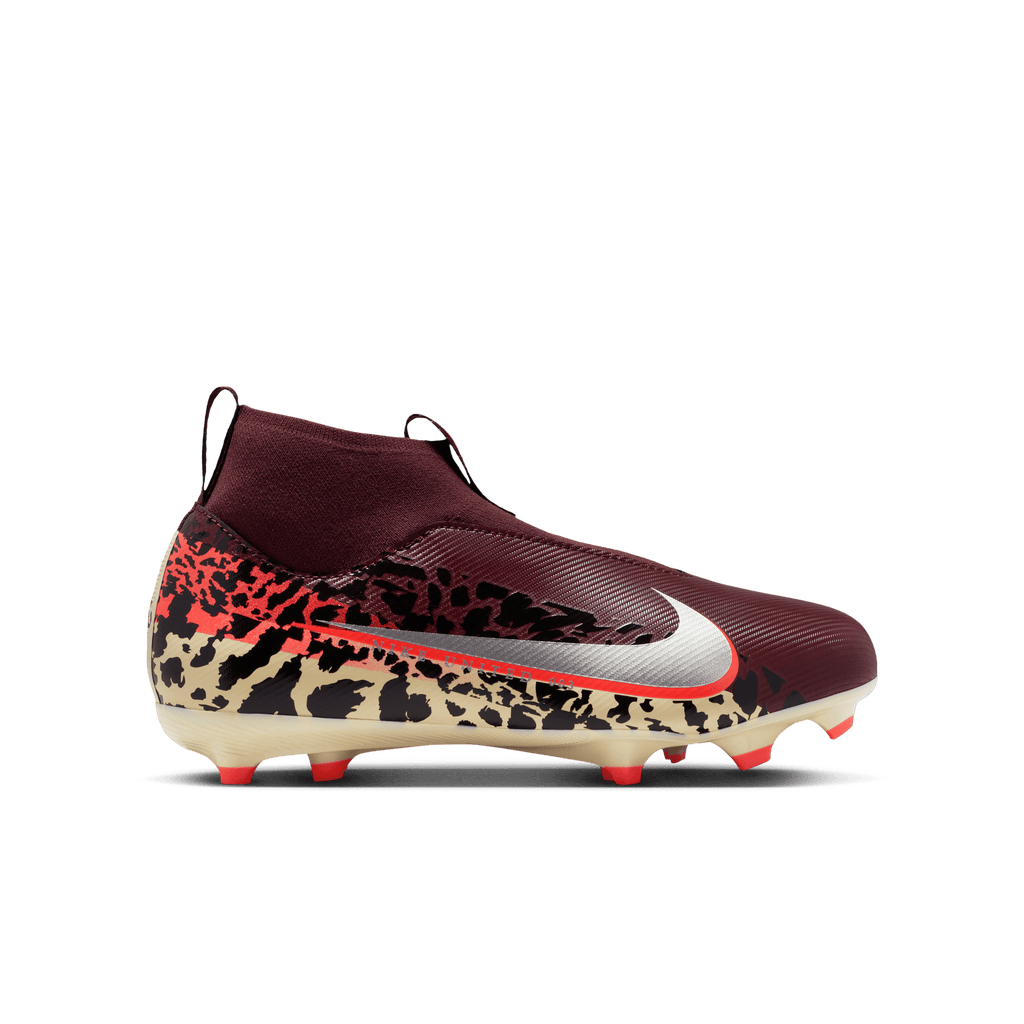Nike United Jr. Mercurial Superfly 10 Academy-Burgundy /Red/Metallic Silver product image 1, provided for visual reference