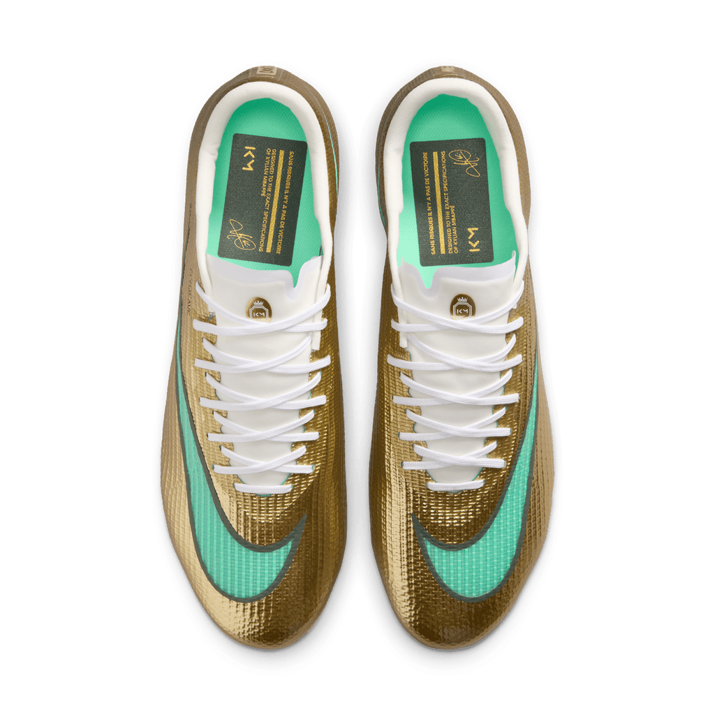 Nike Mercurial Superfly 11 Pro "Kylian Mbappe" FG- METALLIC GOLD/GREEN GLOW product image 3, provided for visual reference