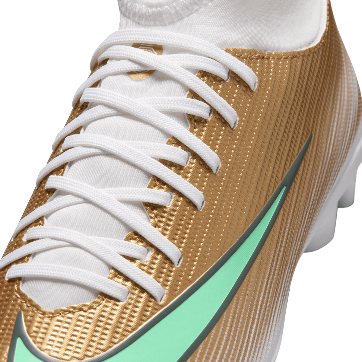 Nike Jr. Mercurial Superfly 11 Club "Kylian Mbappé" MG/FG-METALLIC GOLD/GREEN GLOW product image 5, provided for visual