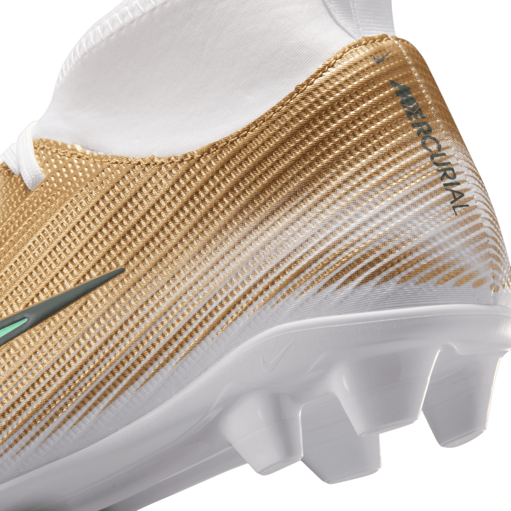 Nike Jr. Mercurial Superfly 11 Club "Kylian Mbappé" MG/FG-METALLIC GOLD/GREEN GLOW product image 3, provided for visual