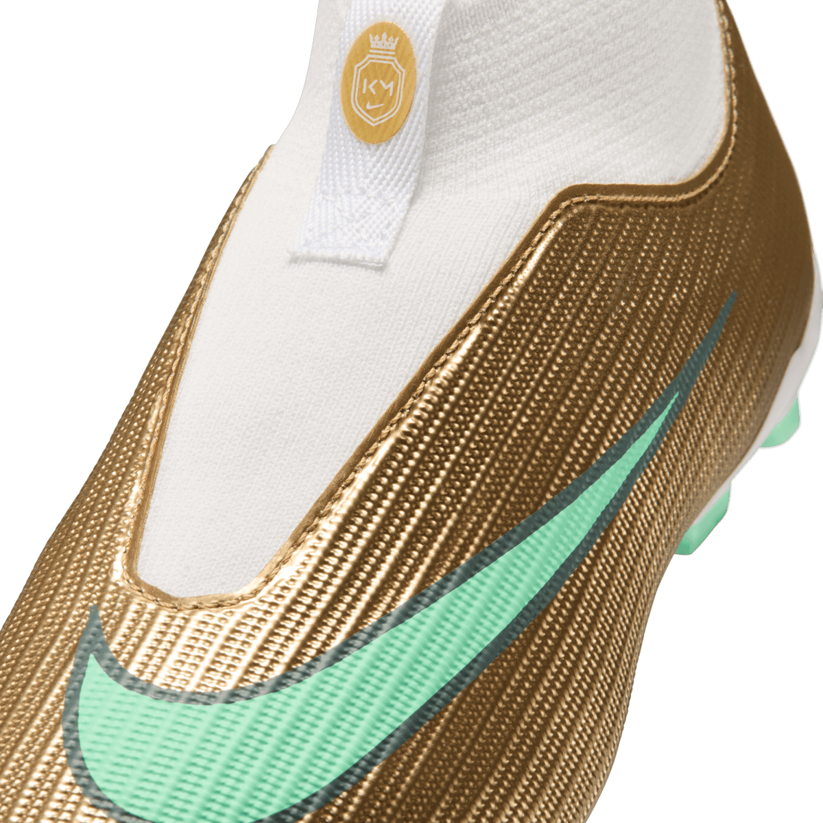 Nike Jr. Mercurial Superfly 11 Academy "Kylian Mbappé" MG-METALLIC GOLD/GREEN GLOW product image 8, provided for visual