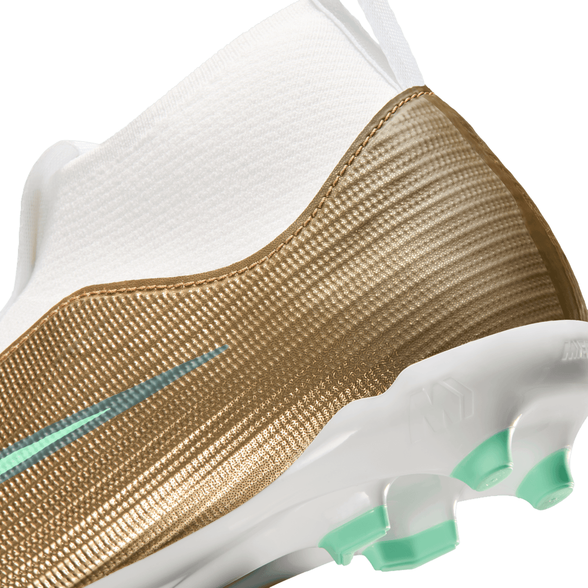Nike Jr. Mercurial Superfly 11 Academy "Kylian Mbappé" MG-METALLIC GOLD/GREEN GLOW product image 9, provided for visual