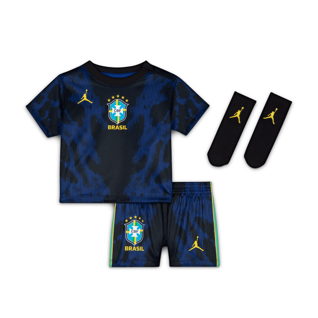 Nike Baby/Toddler Unisex Brazil Stadium Away Jordan Soccer Replica 3-Piece Kit product image 1, provided for visual