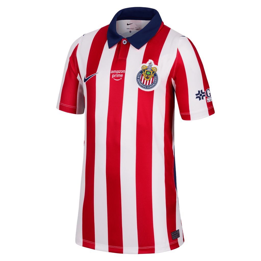 Nike C.D. Guadalajara Stadium Home Big Kids' Dri-FIT Soccer Replica Jersey 26/27 product image 1, provided for visual