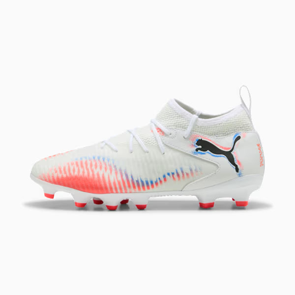 PUMA FUTURE 8 MATCH J AG/FG - White/Glowing Red/Black product image 2, provided for visual reference and product detail