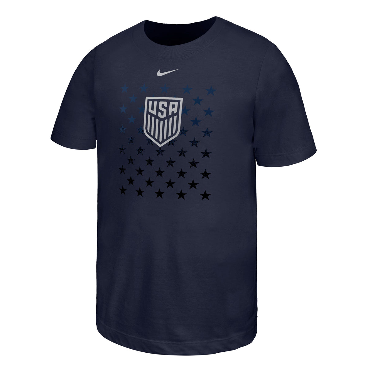 Nike USA Big Kids Core Cotton T-Shirt-Navy product image 1, provided for visual reference and product detail review