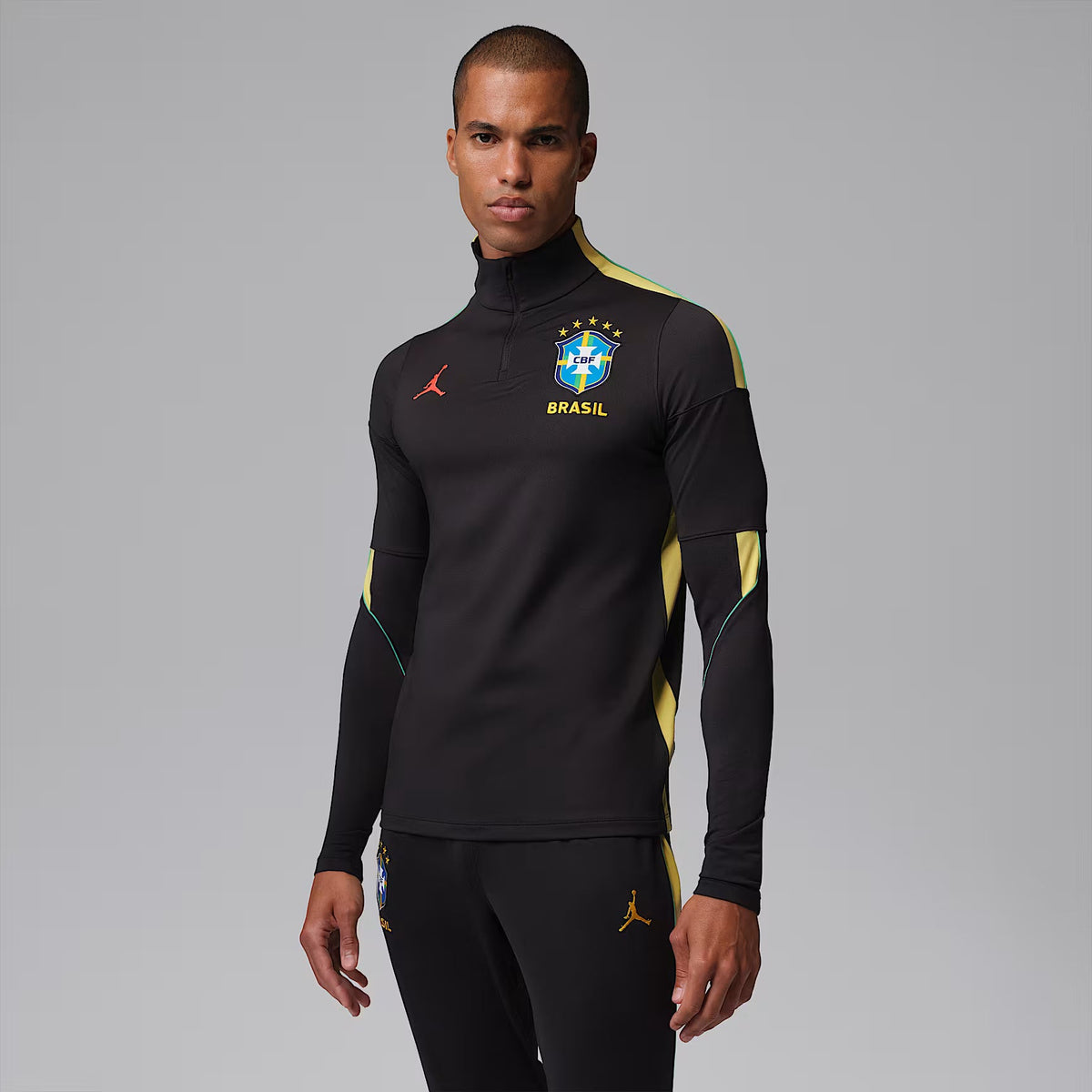 Brazil Strike Men Nike Dri-FIT Soccer Drill Top product image 1, provided for visual reference and product detail review