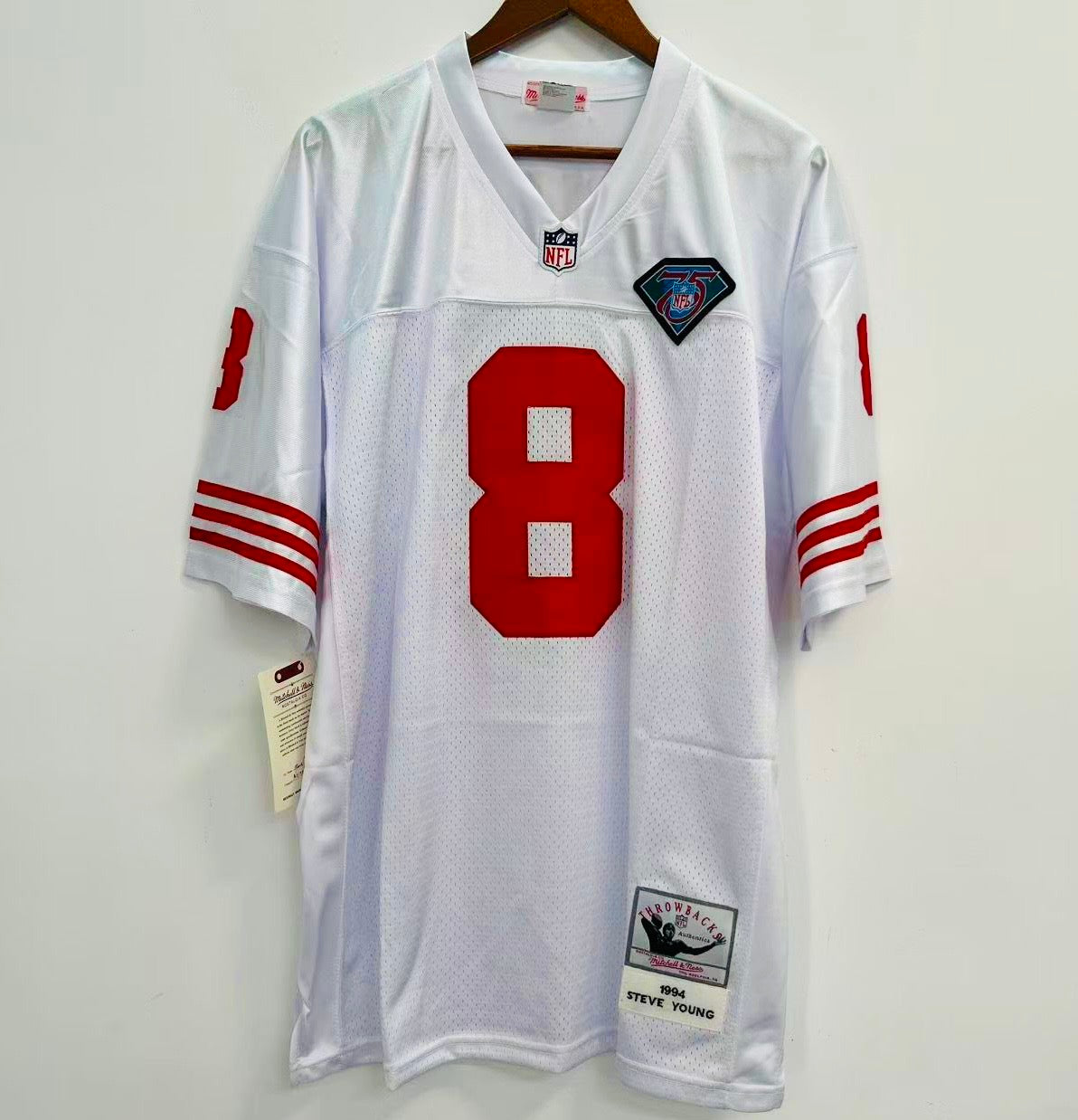 Steve Young San Francisco 49ers Jersey Mitchell & Ness White product image 2