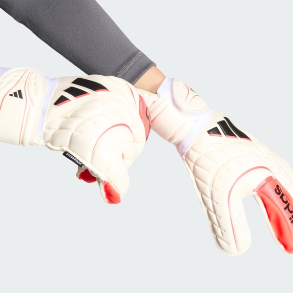 COPA GOALKEEPER GLOVE MATCH FINGERSAVE JUNIOR - White/ Lucid Red/ Black product image 2, provided for visual reference and