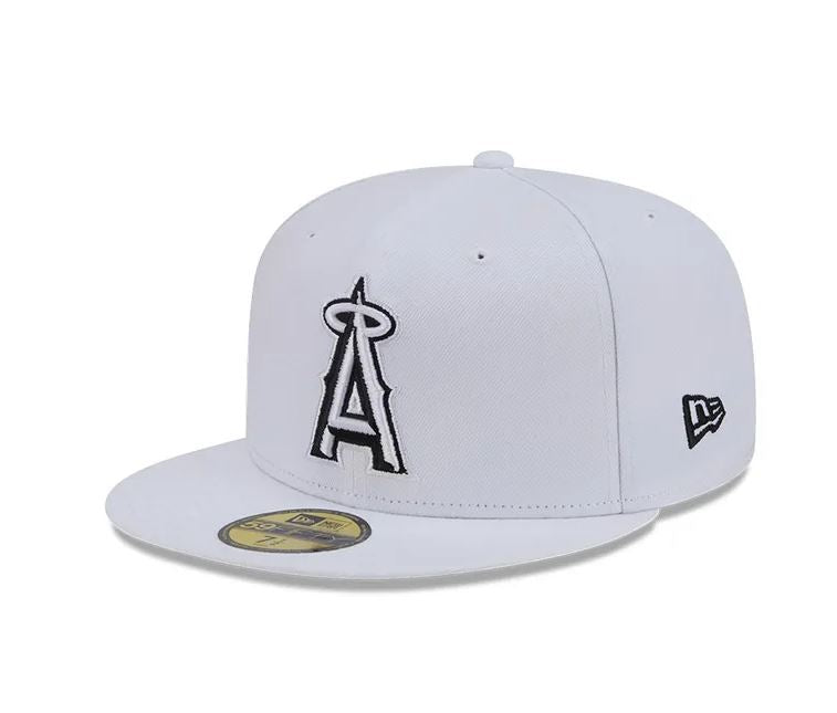 New Era Los Angeles Angels 59FIFTY Fitted - White/Black product image 2, provided for visual reference and product detail