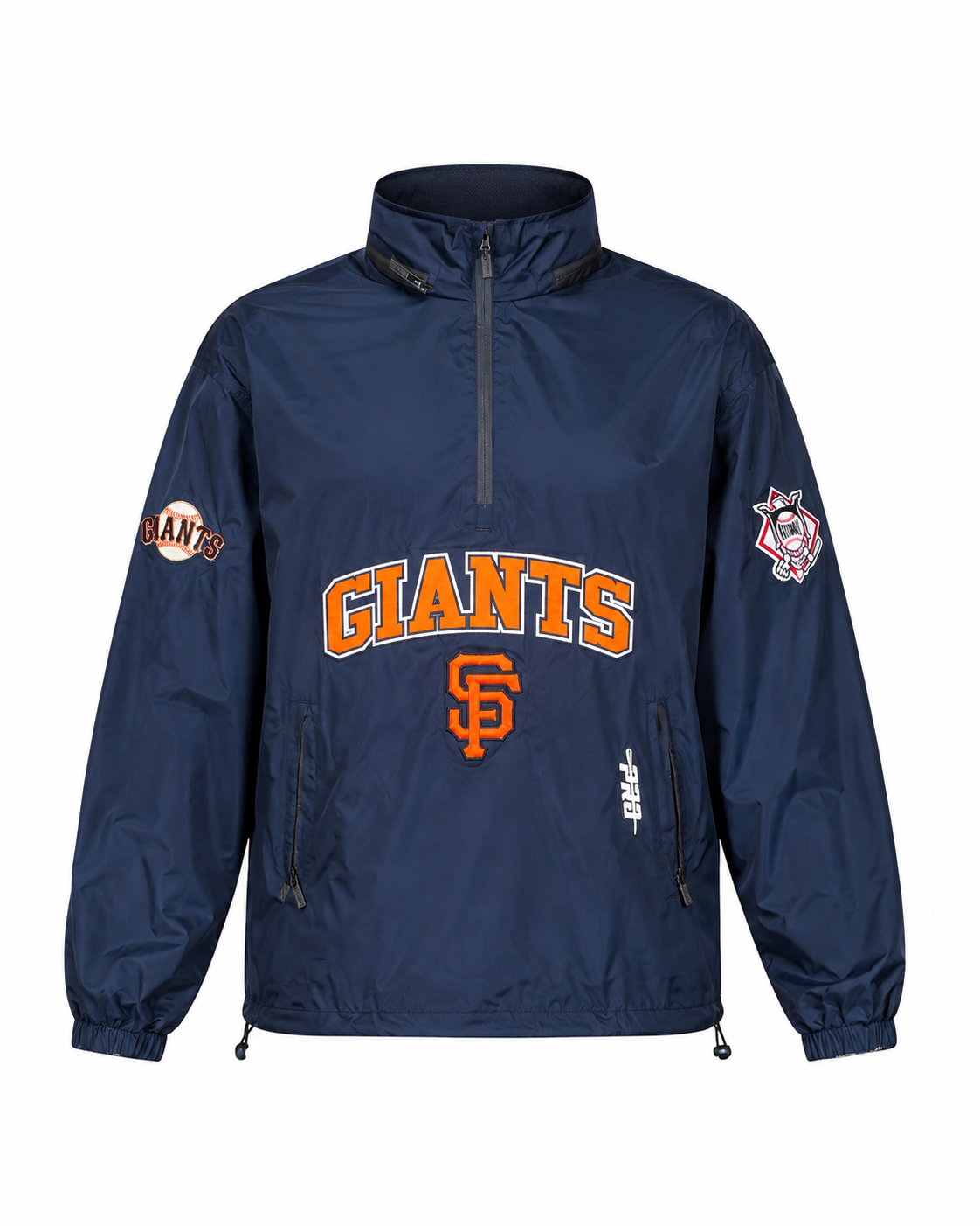 Pro Standard San Francisco Giants 1/4 Zip Jacket With Hood-Black product image 1, provided for visual reference and product