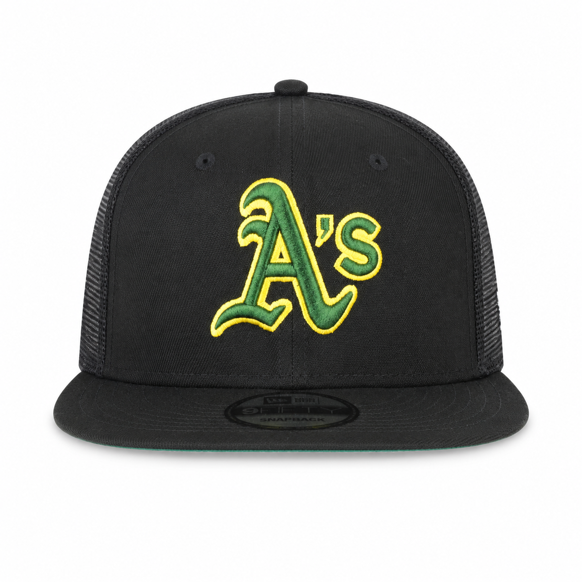 OAKLAND ATHLETICS NEW ERA TRUCKER 9FIFTY Snapback ADJUSTABLE HAT-GRN/GOLD (Copy) product image 2, provided for visual