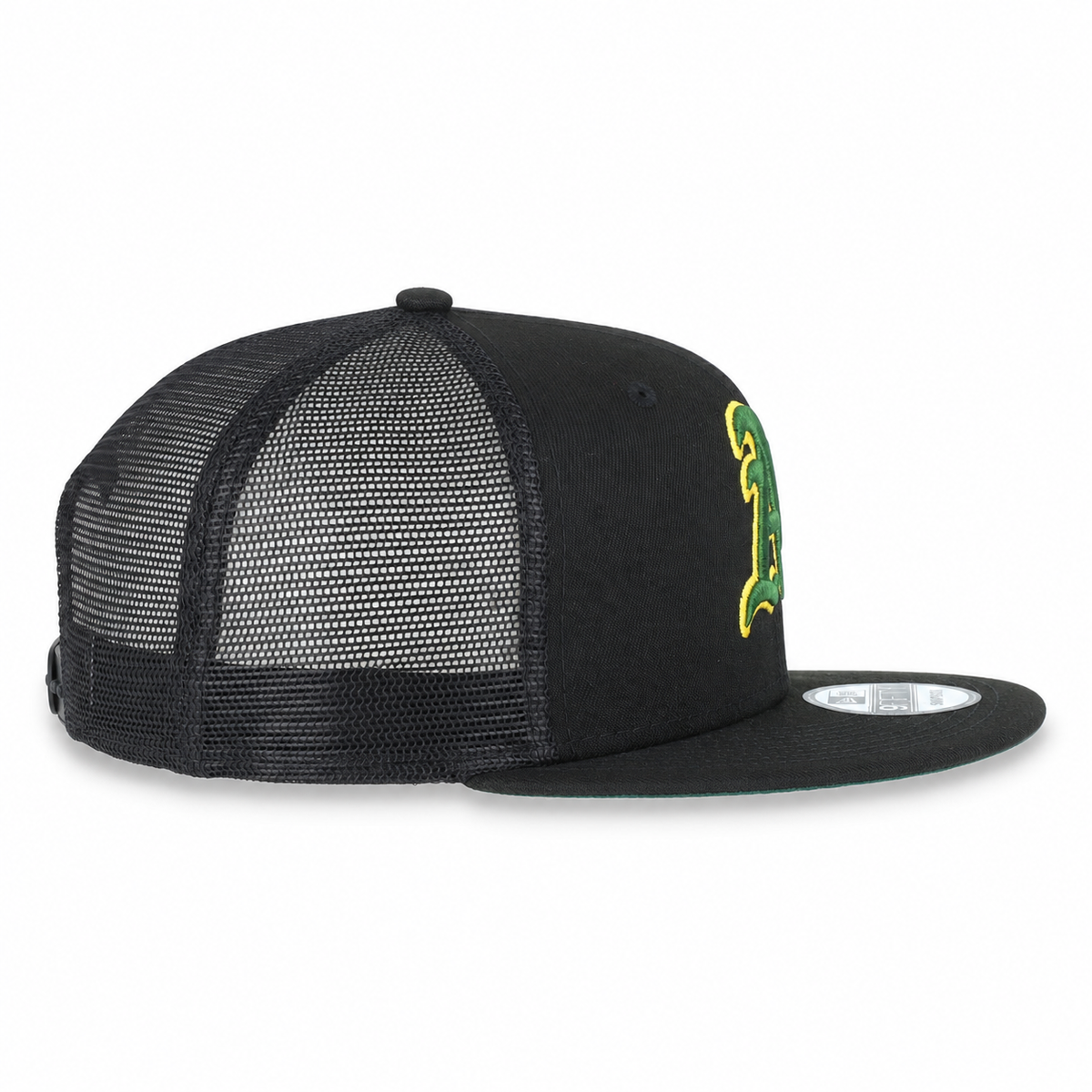 OAKLAND ATHLETICS NEW ERA TRUCKER 9FIFTY Snapback ADJUSTABLE HAT-GRN/GOLD (Copy) product image 4, provided for visual