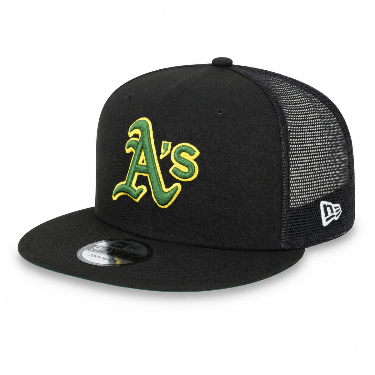 OAKLAND ATHLETICS NEW ERA TRUCKER 9FIFTY Snapback ADJUSTABLE HAT-GRN/GOLD (Copy) product image 3, provided for visual