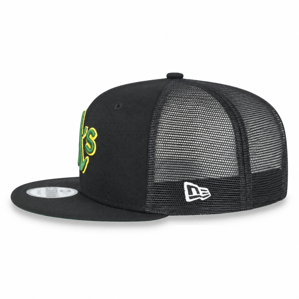 OAKLAND ATHLETICS NEW ERA TRUCKER 9FIFTY Snapback ADJUSTABLE HAT-GRN/GOLD (Copy) product image 6, provided for visual