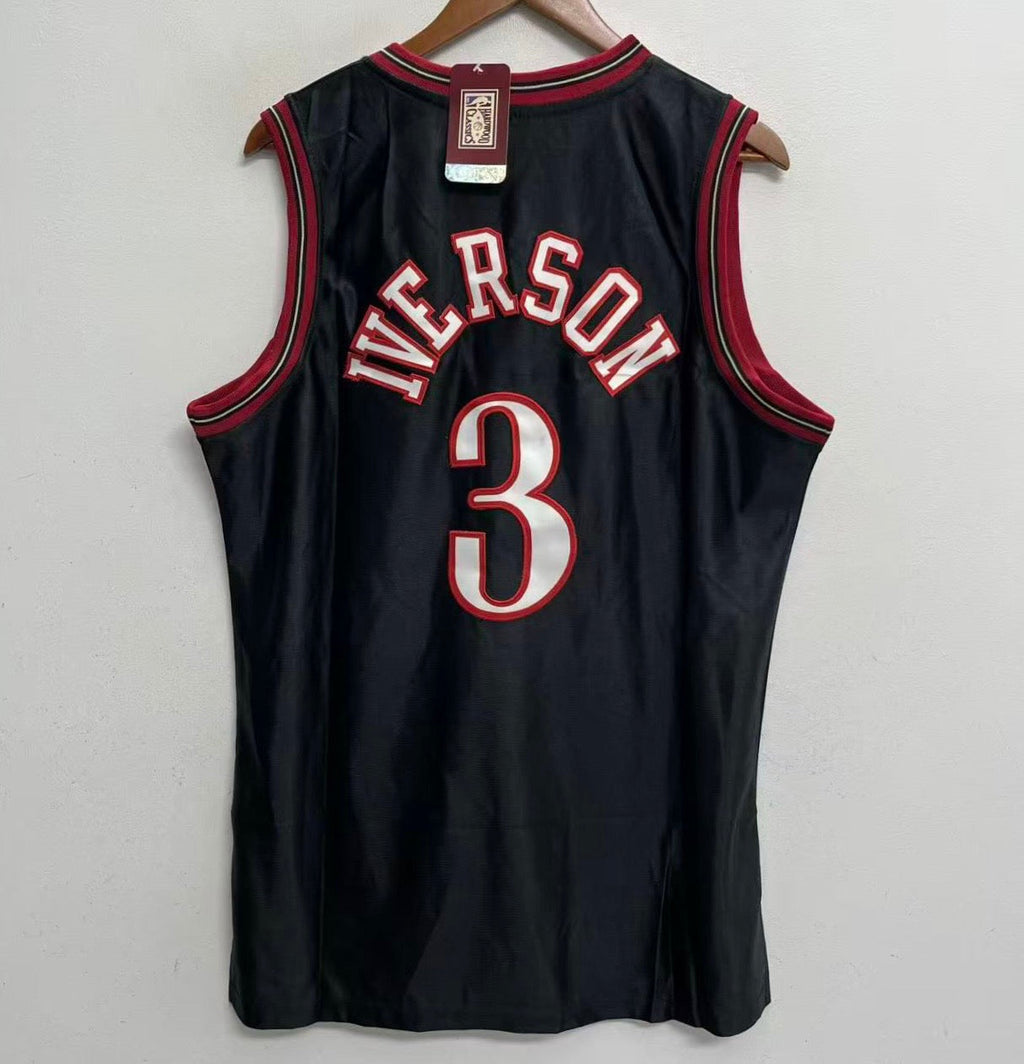 Allen Iverson Philadelphia 76ers Jersey Black Mitchell & product image 1
