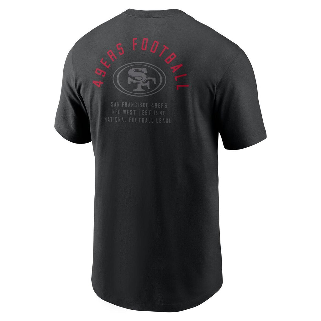 Nike San Francisco 49ers Split Logo T-Shirt -Black product image 3, provided for visual reference and product detail review