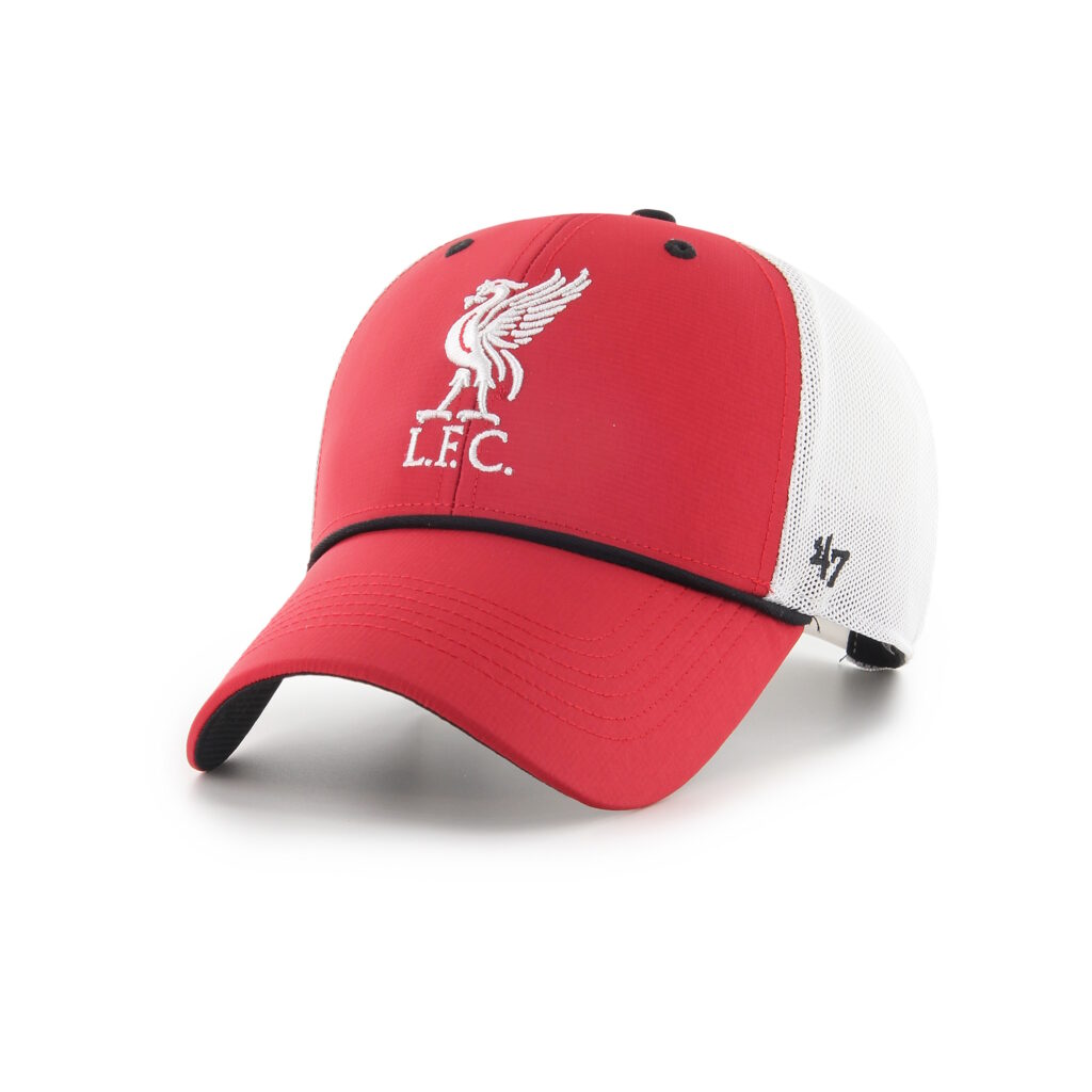 LIVERPOOL – 47 RED & WHITE Snapback TRUCKER HAT product image 1, provided for visual reference and product detail review