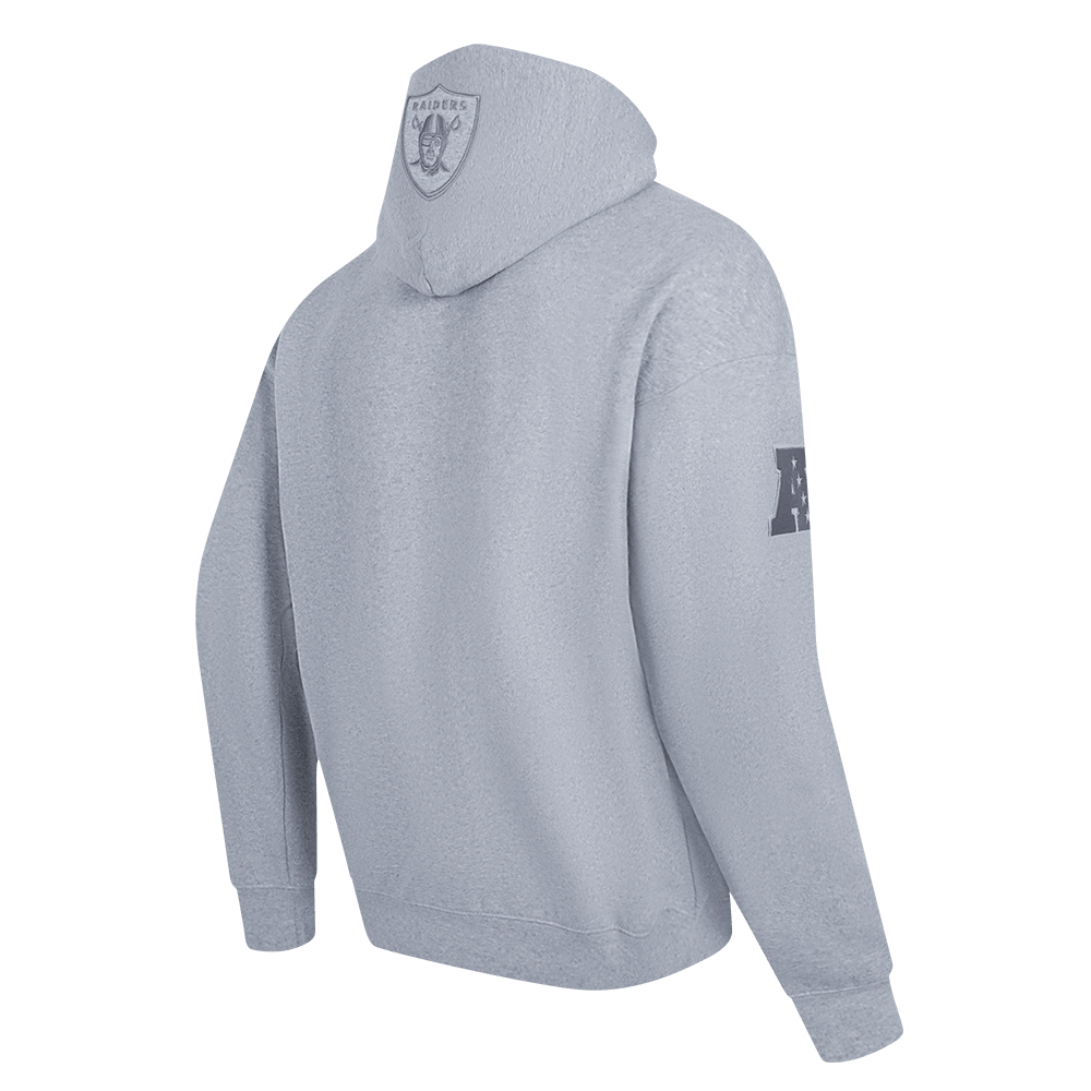 Pro Standard Men Las Vegas Raiders Neutral Drop Shoulder Fleece Pullover Hoodie - Dark Heather Gray product image 3,