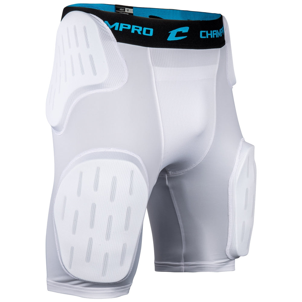 Champro Compression Formation 5-Pad Girdle Shorts-White product image 1, provided for visual reference and product detail
