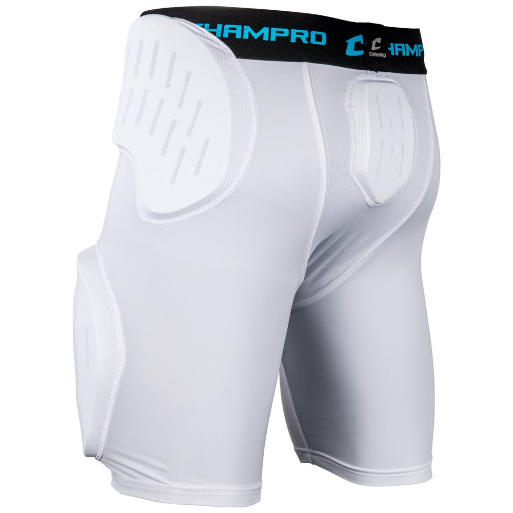 Champro Compression Formation 5-Pad Girdle Shorts-White product image 2, provided for visual reference and product detail