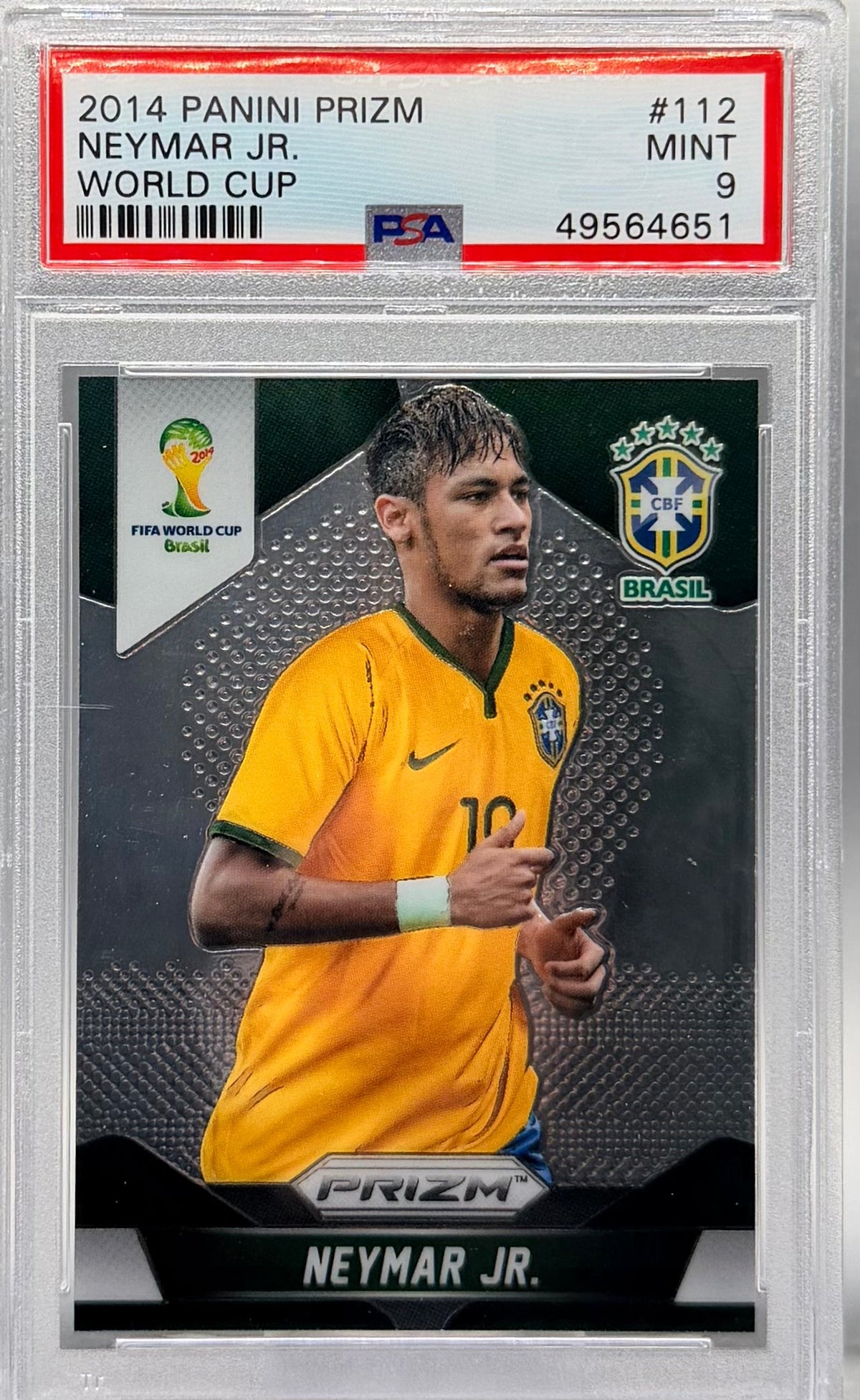 2014 Panini Prizm World Cup Neymar Jr Psa 9 product image 1, provided for visual reference and product detail review
