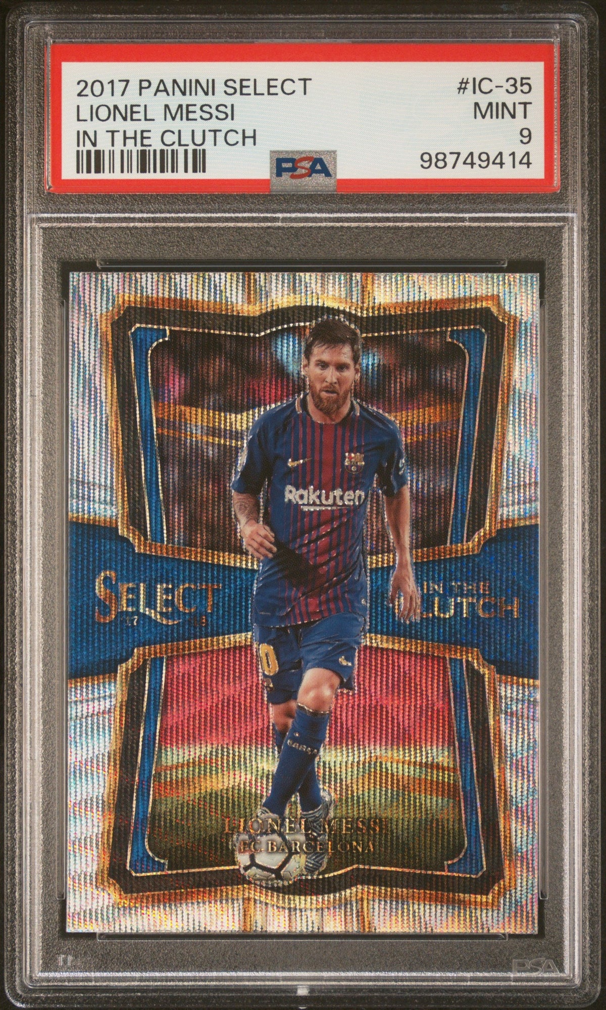 2017 Panini Select In The Clutch #Ic-35 Lionel Messi In The Clutch product image 1, provided for visual reference and