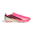 Adidas F50 Hyperfast Pro Firm Ground Soccer Cleats Pink product image 1, provided for visual reference and product detail