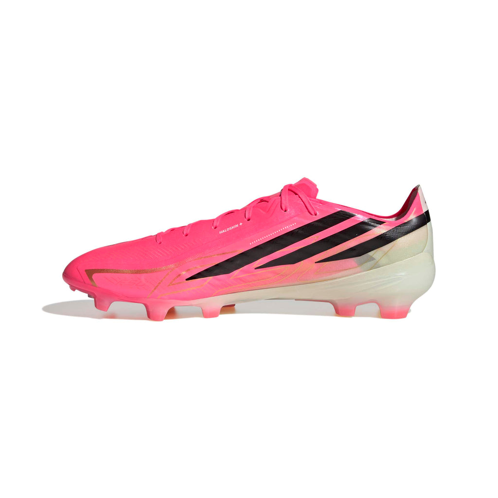 Adidas Youth F50 Hyperfast Pro Firm Ground Soccer Cleats Pink product image 2, provided for visual reference and product