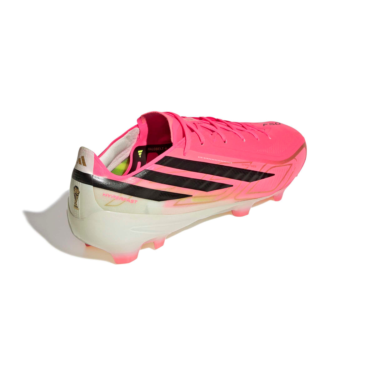 Adidas F50 Hyperfast Pro Firm Ground Soccer Cleats Pink product image 5, provided for visual reference and product detail
