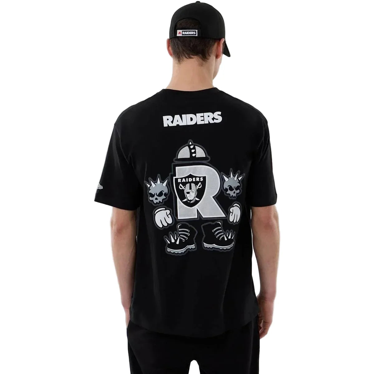 New Era Men Las Vegas Raiders Cartoon Collection T-Shirt-Black product image 4, provided for visual reference and product