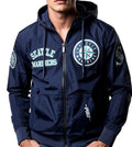 Pro Standard Seattle Mariners Hybrid Woven Fz Jacket-Navy product image 1, provided for visual reference and product detail