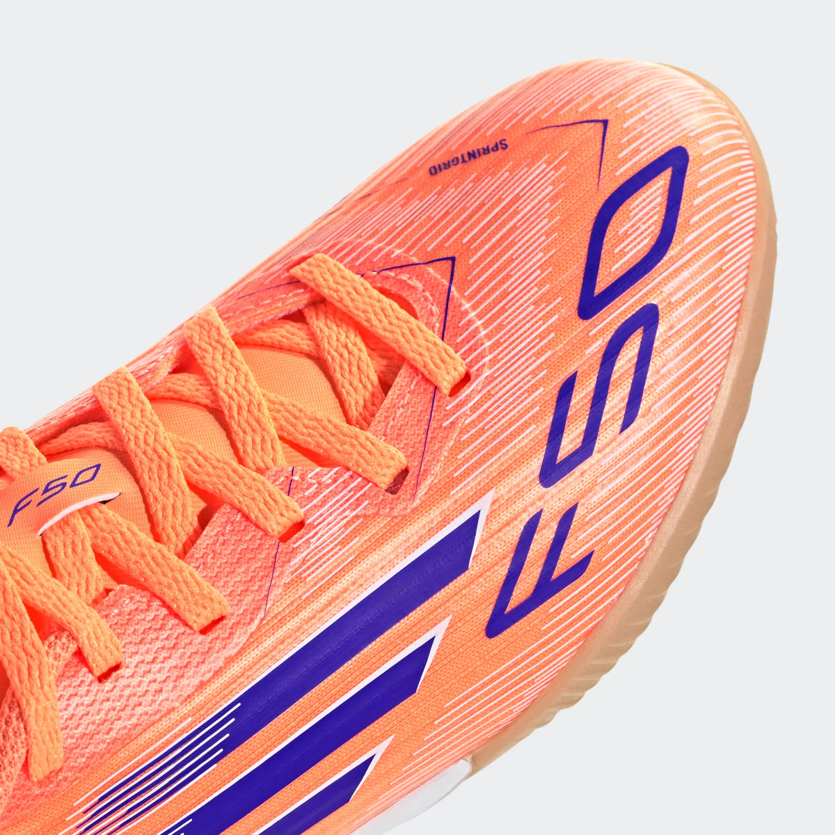 Adidas Jr F50 League IC-BEAORA/LUCBLU/FTWWHT product image 6, provided for visual reference and product detail review
